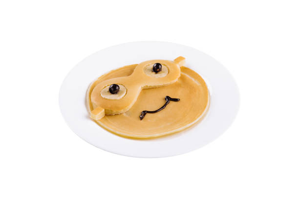 pancake minion face isolated on white background