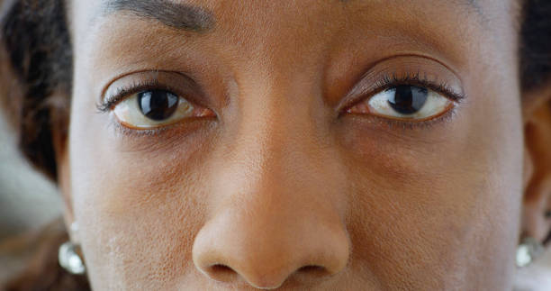 istock Sad woman looking into camera 1414378718