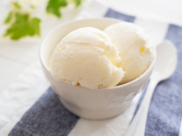 istock Vanilla Ice Cream  In Bowl On Table 1414380133