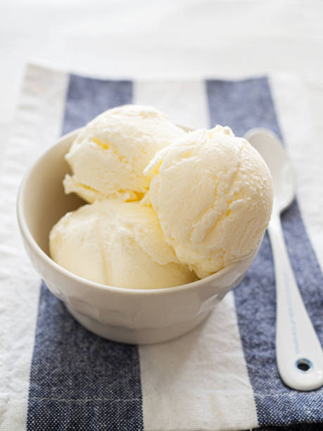 istock Vanilla Ice Cream  In Bowl On Table 1414380143