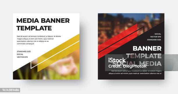 Eps Vector Web Banner Template With Angular Linear Colored Elements ...