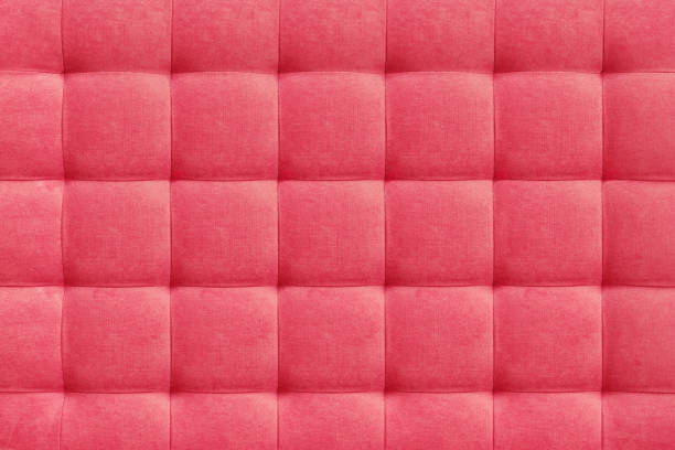 istock Pink suede leather background, classic checkered pattern for furniture, wall, headboard 1414385406