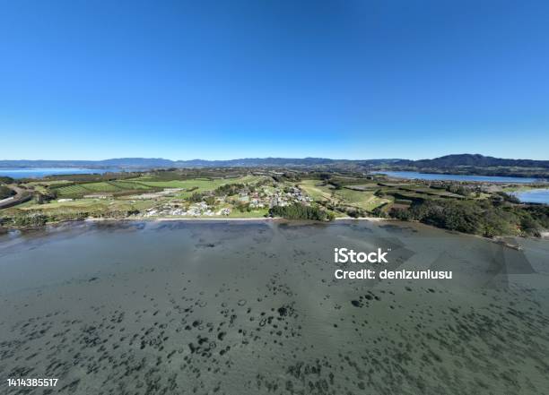Beautiful Aerial New Zealand Coastline Stock Photo - Download Image Now - Aerial View, Australasia, Bay of Water
