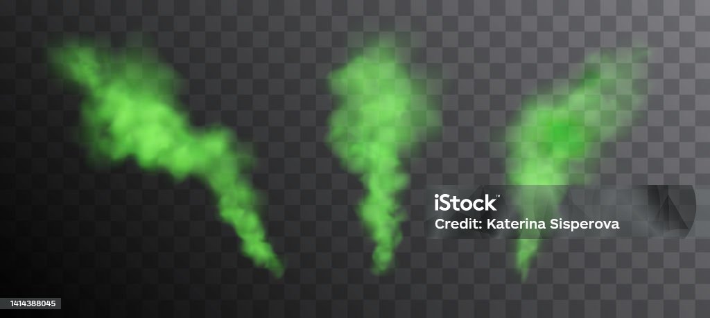 Green Exploding Mist Vector Green Poisonous Mist Illustration On Dark Background Stock ...