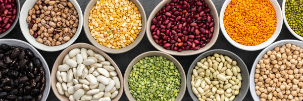 istock Different types of legumes in bowls 1414389482