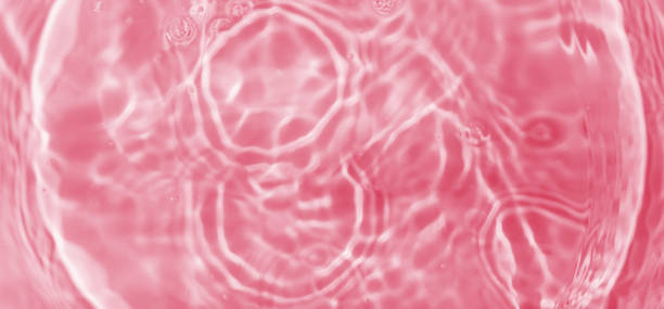istock Water panoramic banner background. Water texture, water surface with rings and ripple. Spa concept background. Flat lay, top view, copy space, composition 1414391885