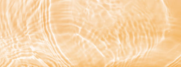 istock Water panoramic banner background. Water texture, water surface with rings and ripple. Spa concept background. Flat lay, top view, copy space, composition 1414393516