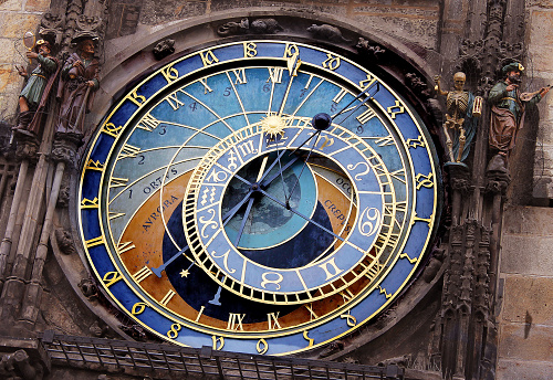 close-up astronomical clock in Pragueastronomical clock in Prague Czech Republic close-up.