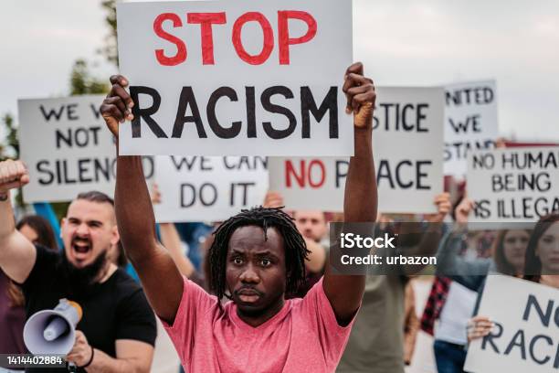 People Protesting Against Racism Stock Photo - Download Image Now - Anti-racism, Protest, Activist