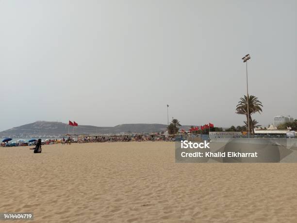 Agadir Corniche Beach Stock Photo - Download Image Now - Agadir, Beach, Beauty