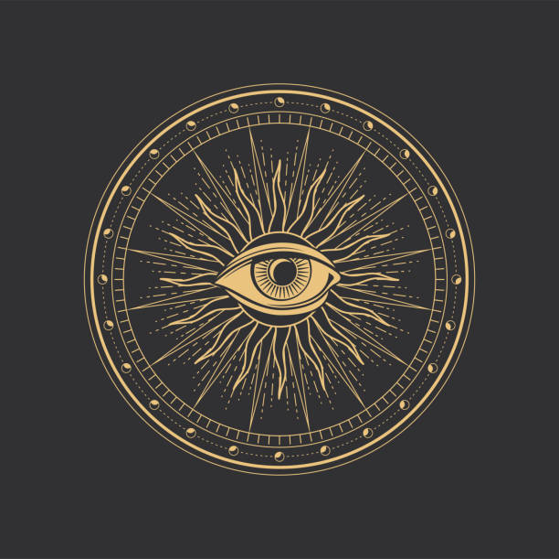 ilustrações, clipart, desenhos animados e ícones de símbolo mágico esotérico, oculto, místico e alquimia - computer icon symbol black clock
