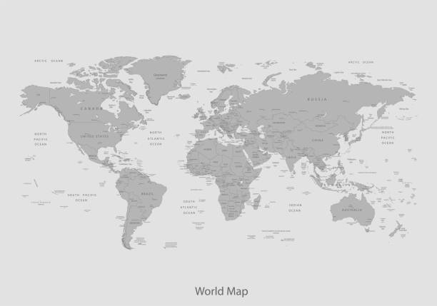World Map map vector of the World Map map world map outline stock illustrations