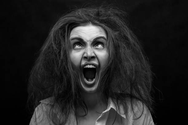 angry woman tearing her hair