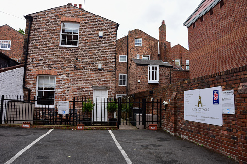 Chester, UK: Jul 3, 2022: City Cottages is a luxury self catering property in a courtyard setting in the historic city of Chester
