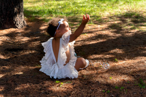Baby Girl At Park in Summer