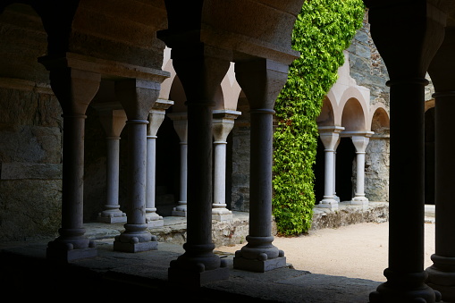 Monastery of Sant Pere de Rodes, the cloister ; Catalonia