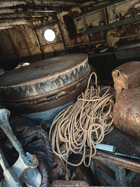 Interior of an Abandoned Ship at Bay