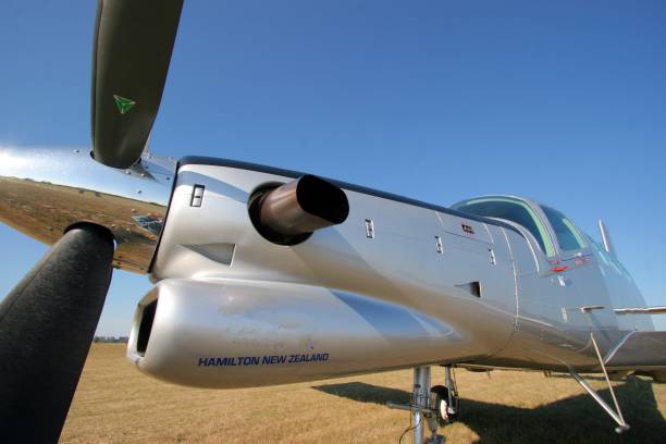 istock Close up of airplane Propeller 1414426252