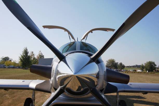 istock Close up of airplane Propeller 1414426338