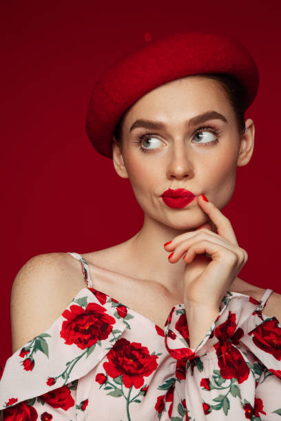 istock Beautiful emotional woman with bright make-up 1414431377