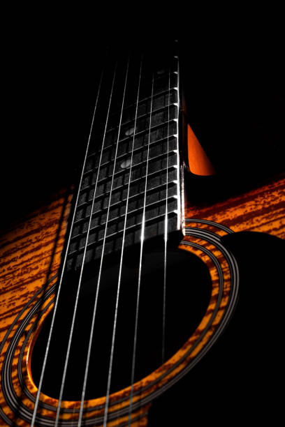 istock Acoustic guitar with metal strings. 1414439323