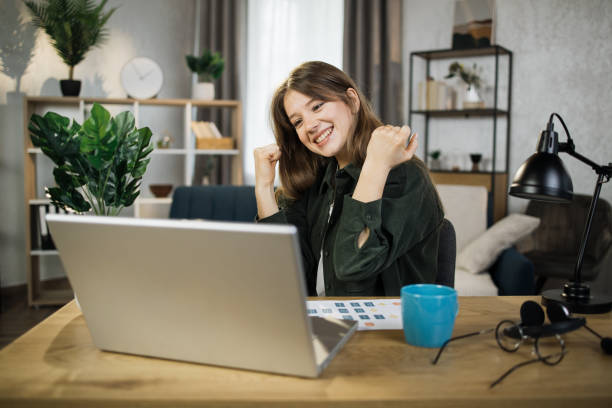 istock Concept of people, technology and distance learning and success. 1414440610