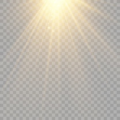 Vector transparent sunlight special lens flare light effect. Bright beautiful star. Light from the rays.