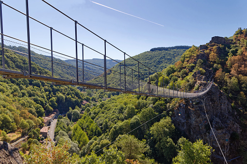 The Mazamet footbridge or Hautpoul footbridge is a pedestrian work of art located in Mazamet, France. It is built in 2018 and is 140 meters long.