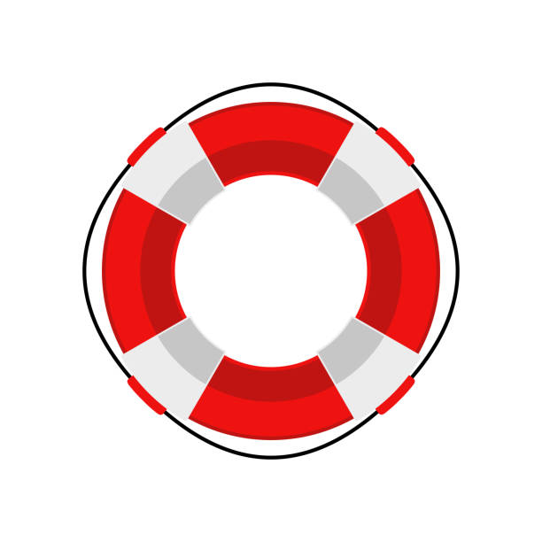 спасательный круг. помощь утопающим. - nautical vessel buoy symbol computer icon stock illustrations