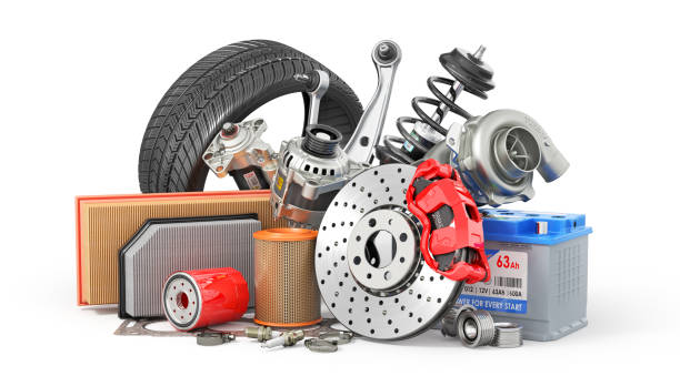 istock Auto parts isolation on a white background. 3d illustration 1414449788