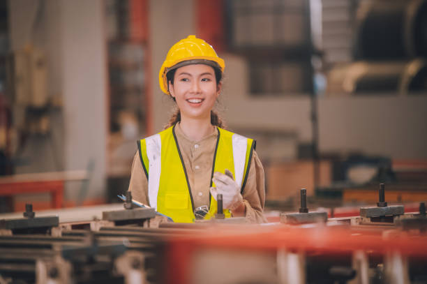 istock Asian women engineer working in factory Thailand EEC project 1414451431
