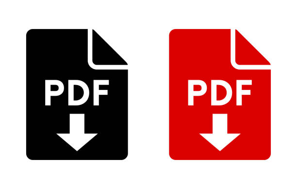 bildbanksillustrationer, clip art samt tecknat material och ikoner med pdf file icon - nedladdning