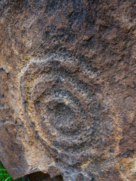 istock Deeply carved petroglyph. Ancient Fremont Culture. 1414454046