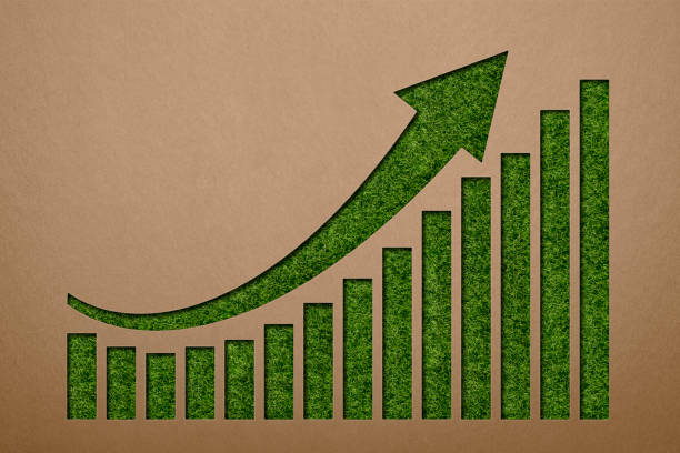 istock Increasing CO2 emissions into the atmosphere. Environmental pollution. 3D rendering of an increase in air pollution. Chart of carbon emissions. Green planet and ecology 1414456834