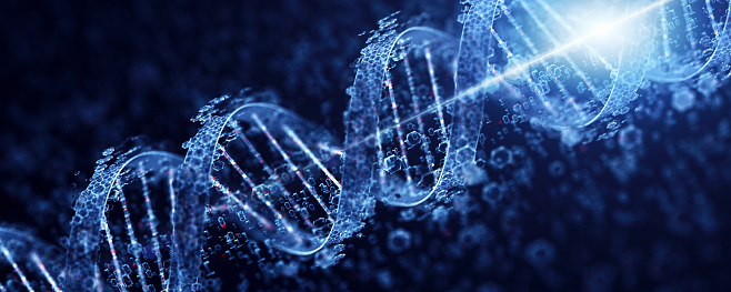 Digital DNA. Technology Concept. 3D Render