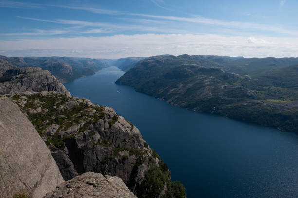 istock Stunning view on the Lysefjord from the high cliffs around Pulpit Rock (Preikestolen) 1414469056