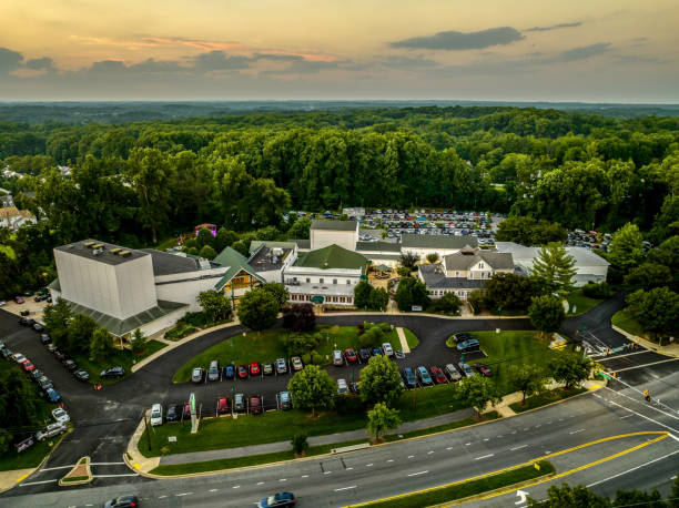 Aerial Image: Olney Theatre Center, Olney, MD stock photo
