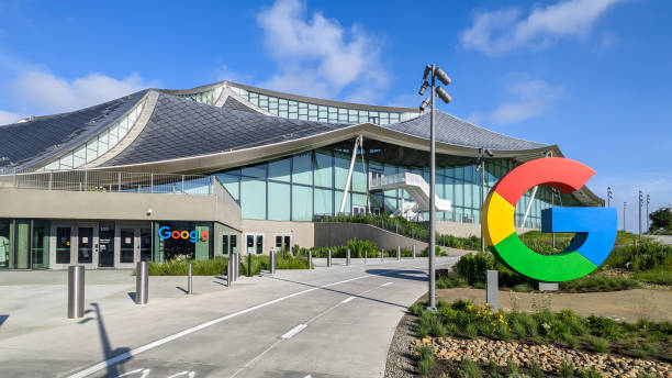 The new building at Google Bay View campus in Mountain View, California. stock photo