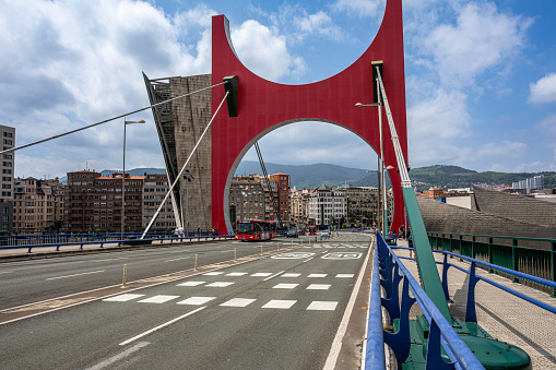 La Salve bridge, built in the 1970s, is a bridge over the Nervion River in Bilbao, Euskadi, Spain.