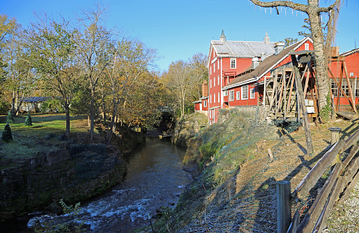 Historic grist mill in Clifton, 1802, Ohio