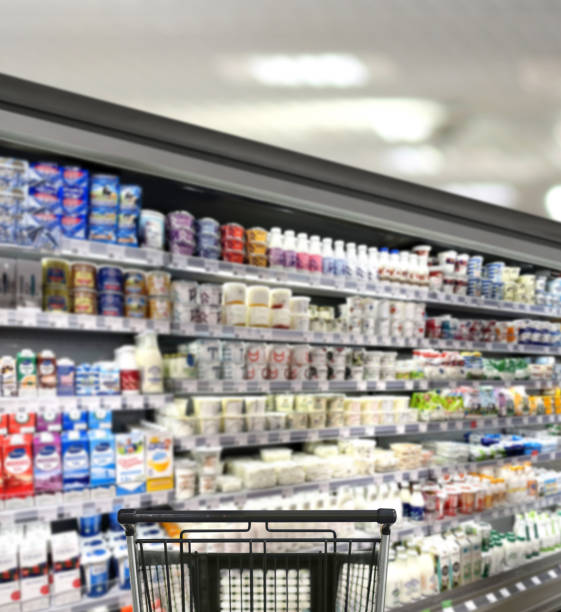 istock choosing a dairy products at supermarket. 1414494278