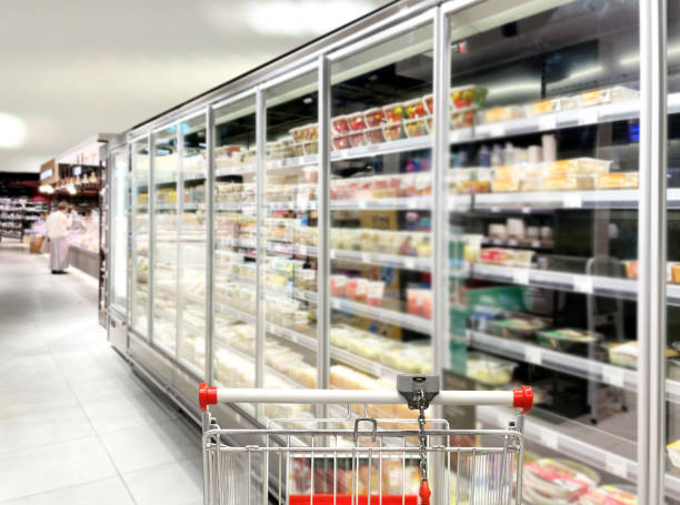 istock choosing a dairy products at supermarket. 1414494293