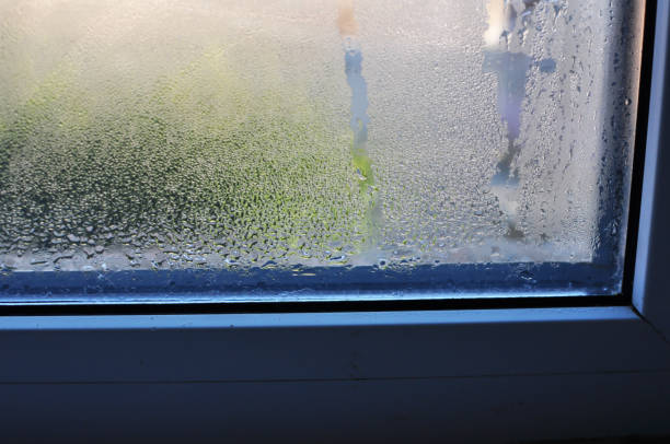 istock Fogging of a metal plastic window 1414496186