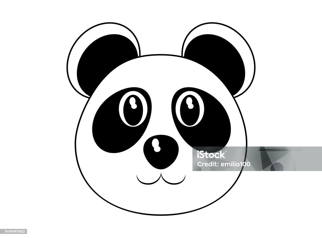 Vetores de Desenho Animado De Rosto De Urso Panda Bonito Isolado Em Branco  Ilustração Vetorial e mais imagens de Animal - iStock