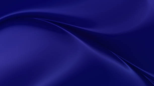 istock Navy Blue Wave Shape Flowing Pattern Purple Dark Blue Wavy Sea Abstract Background Curve Metallic Glass Silk Texture 16x9 Format Futuristic Technology Fractal Fine Art 1414497717
