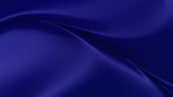 Navy Blue Wave Shape Flowing Pattern Purple Dark Blue Wavy Sea Abstract Background Curve Metallic Glass Silk Texture 16x9 Format Futuristic Technology Fractal Fine Art Digitally Generated Image Design template for presentation, flyer, card, poster, brochure, banner