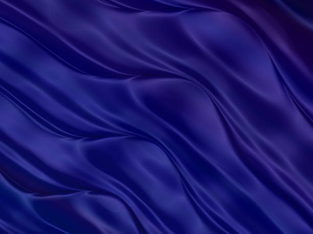 istock Navy Blue Shape Flowing Hill Wave Pattern Purple 3D Abstract Sea Night Background Rippled Dark Blue Violet Gradient Bubble Wavy Silk Curve Texture Futuristic Technology Surreal Fractal Fine Art 1414497738