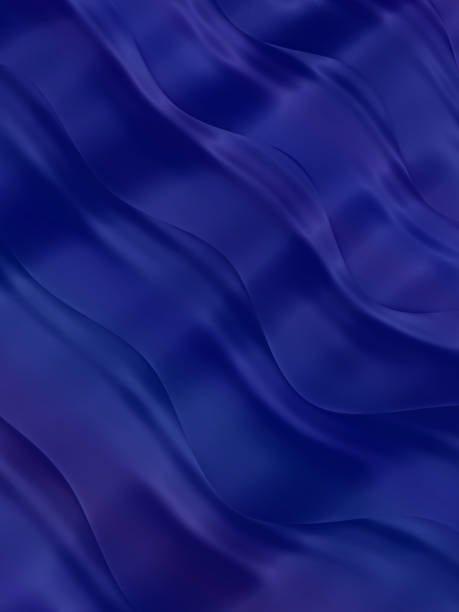 Navy Blue Wave Background Sea Abstract Pattern Purple Dark Blue Ombre Wavy Curve Metallic Silk Texture Futuristic Technology Fractal Fine Art