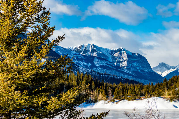 istock The Horton Range over an Ice covered Middle Lake, Bow Valley Provincial Park, Alberta, Canada 1414501479