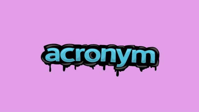 pink screen animation video written ACRONYM